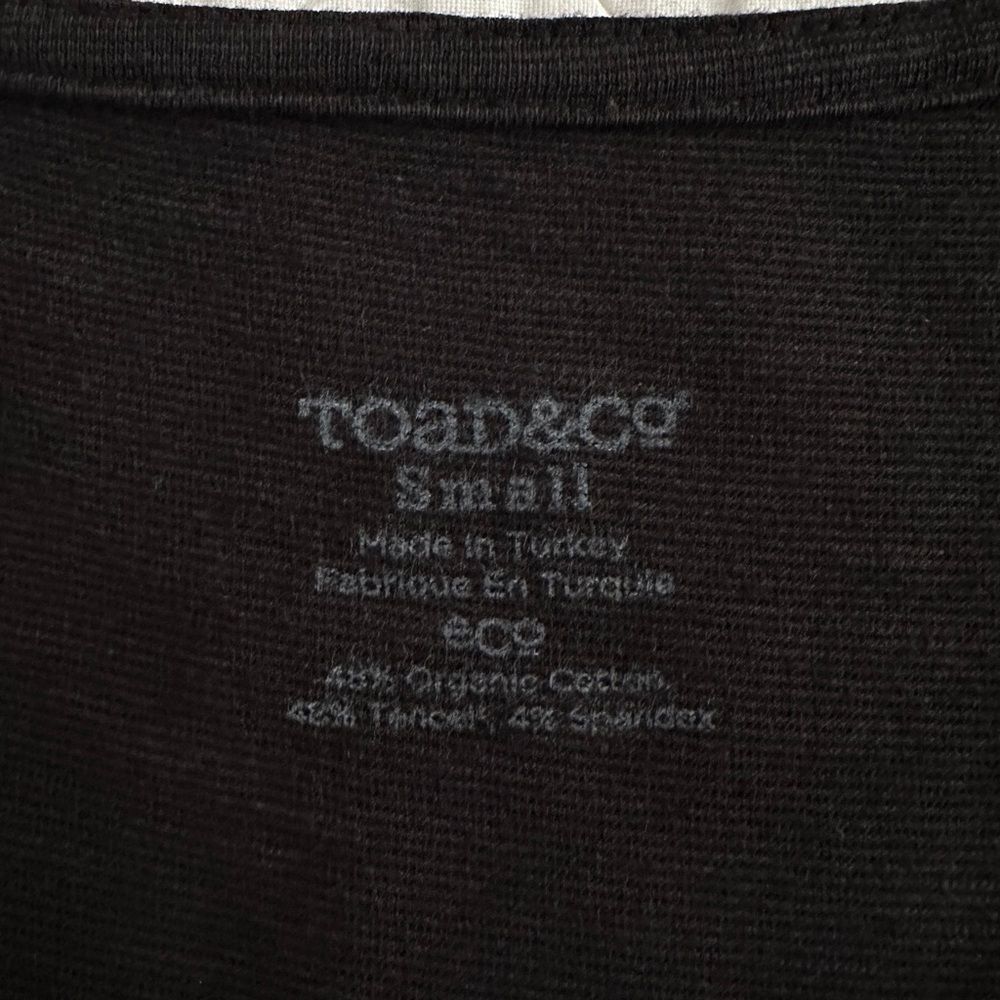 Toad&Co Nena Heather Black Mini Dress Scoop Neck Cap Sleeve Women’s Small - Picture 4 of 8
